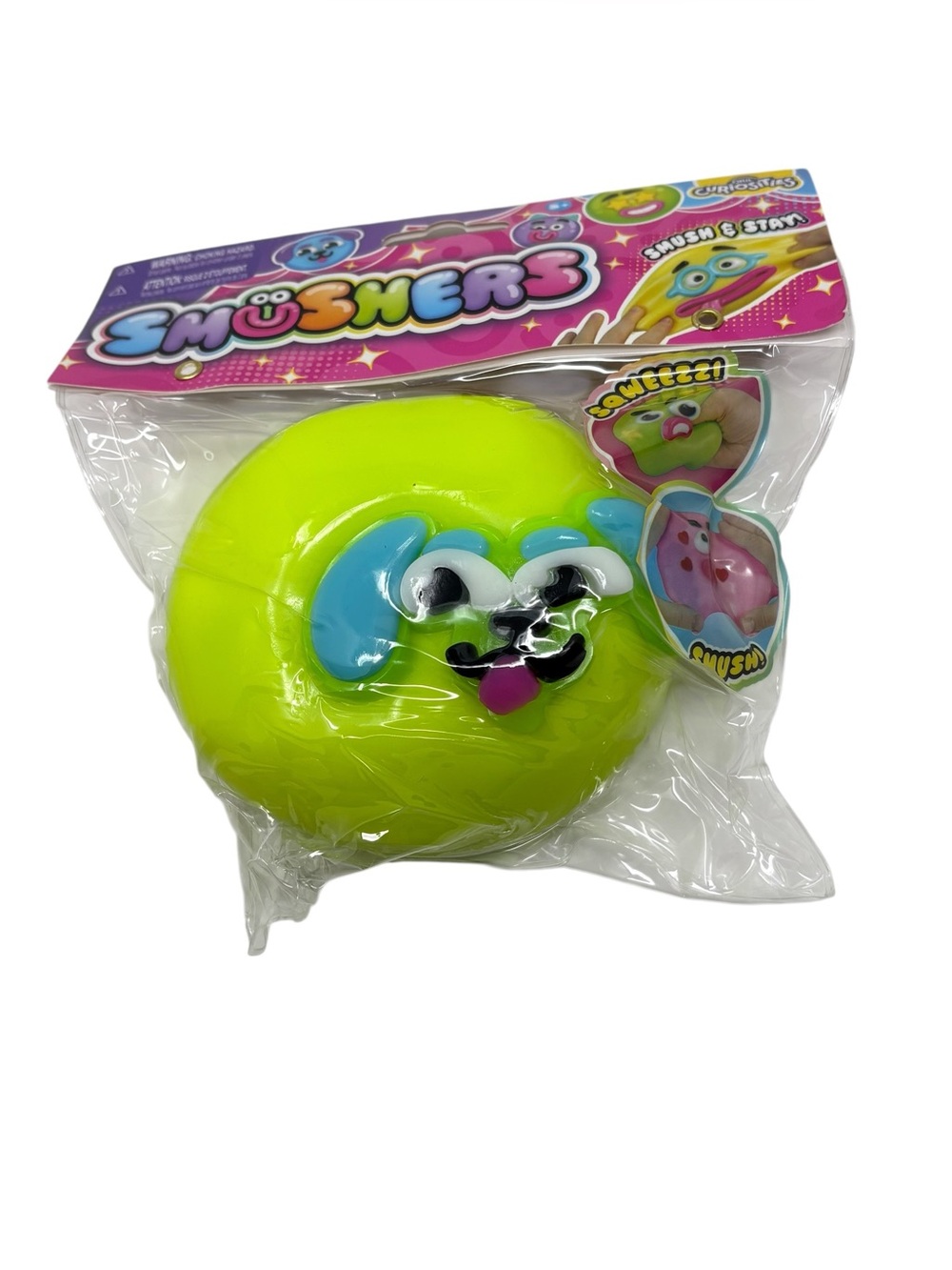 Orb Curiosities Smushers Squishy Toy Neon Green Dog
